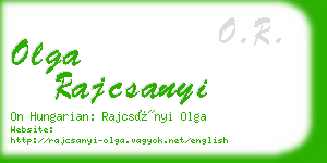 olga rajcsanyi business card